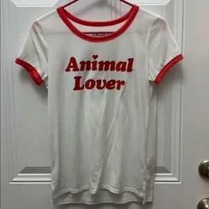 “animal lover” girls t-shirt
